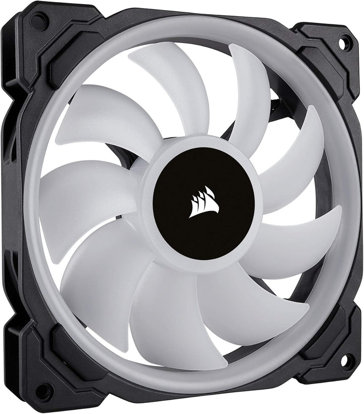 Corsair LL140 RGB LED PWM PC-Gehäuselüfter (140mm Dual Licht Loop RGB LED, Zweierpack mit Lighting N