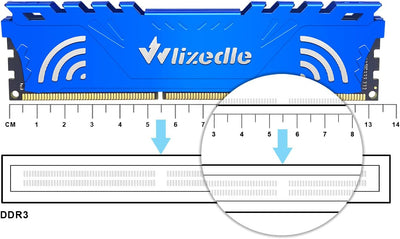 DDR3 32GB Kit (4x8GB) Desktop Arbeitsspeicher 1600MHz CL11 UDIMM Wlizedle Tischcomputer RAM PC3-1280