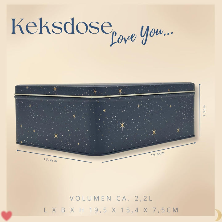 Geschenkdose Design Design Sara Miller - Liebevoll gestaltete rechteckige Vorratsdose - Motiv Love Y