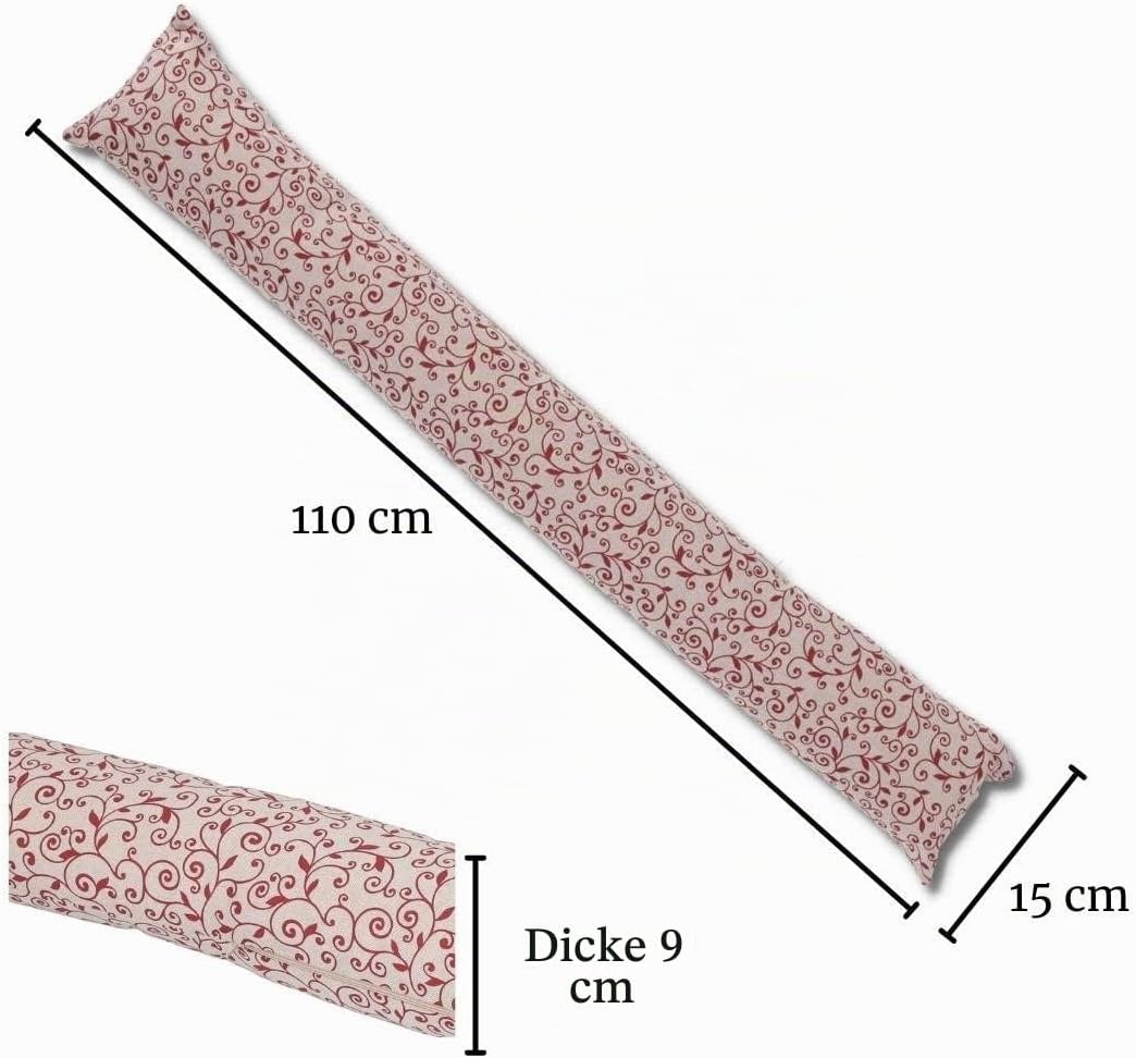 Casatessile Tiefgang 110 cm lang. gepolsterter und Abnehmbarer Bezug RICCIO Zugluftstopper aus Baumw