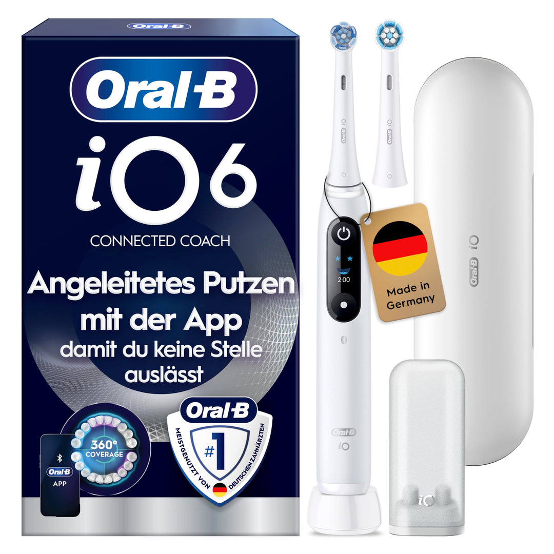 Oral-B iO Series 6 Elektrische Zahnbürste/Electric Toothbrush, 2 Aufsteckbürsten, 5 Putzmodi für Zah