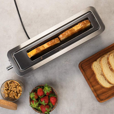 Cecotec Toaster BigToast Extra. Extra breiter, langer Steckplatz, Leistung 1100 W, 4 voreingestellte