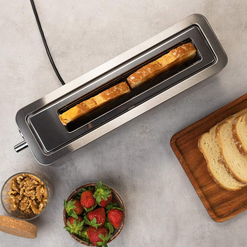 Cecotec Toaster BigToast Extra. Extra breiter, langer Steckplatz, Leistung 1100 W, 4 voreingestellte