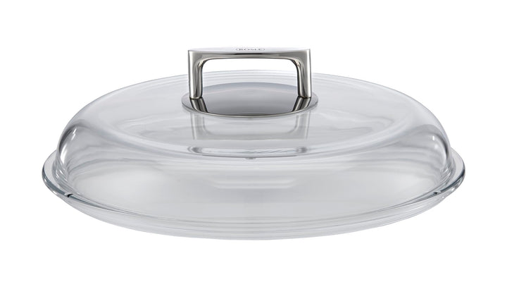 RÖSLE SILENCE Borosilikat Glasdeckel, Hochwertiger Pfannendeckel mit Griff aus Edelstahl 18/10, 24 c