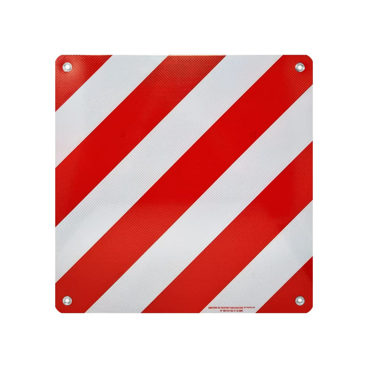 4R Quattroerre.it 1561 Reflektierendes Warnschild aus Aluminium für hervorstehende Lasten, Rot und W