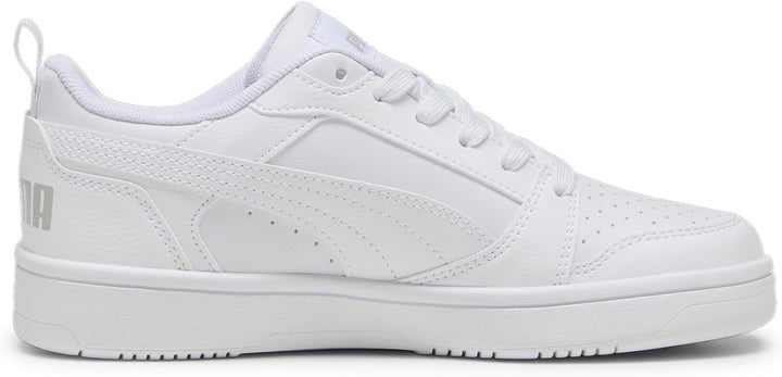 PUMA Unisex Kinder Rebound V6 Lo Jr Sneaker 36 EU White Cool Light Gray, 36 EU White Cool Light Gray