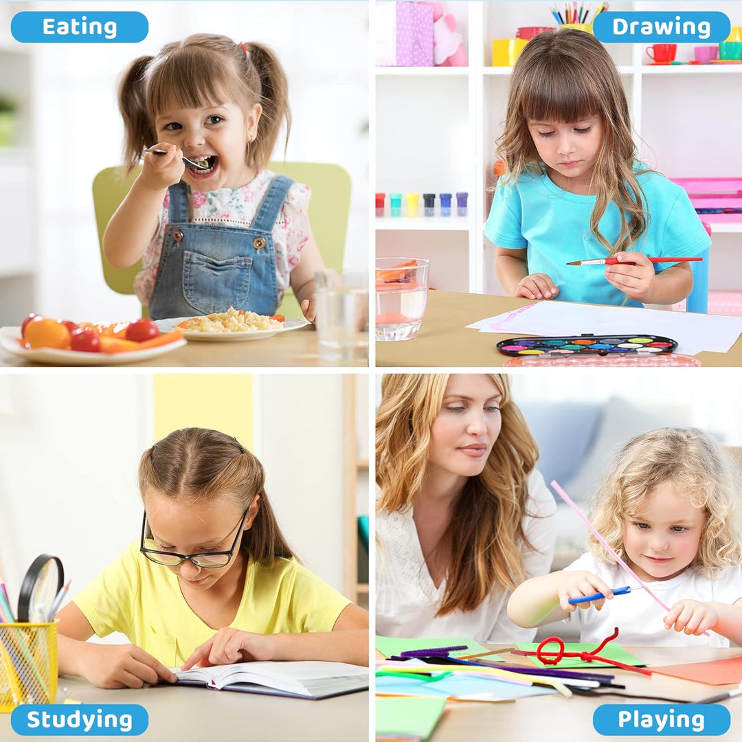 Clevich Kindertisch mit 4 Stühlen, Tisch Stuhl Set Höhenverstellbar,Kindertischgruppe für Kinderzimm