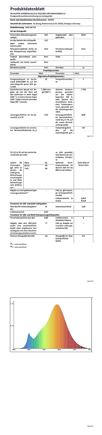 ZOTOYI LED Lichterkette Aussen 45M, Lichterkette Glühbirnen Aussen mit 73+3 G40 Birnen(3 Ersatzbirne