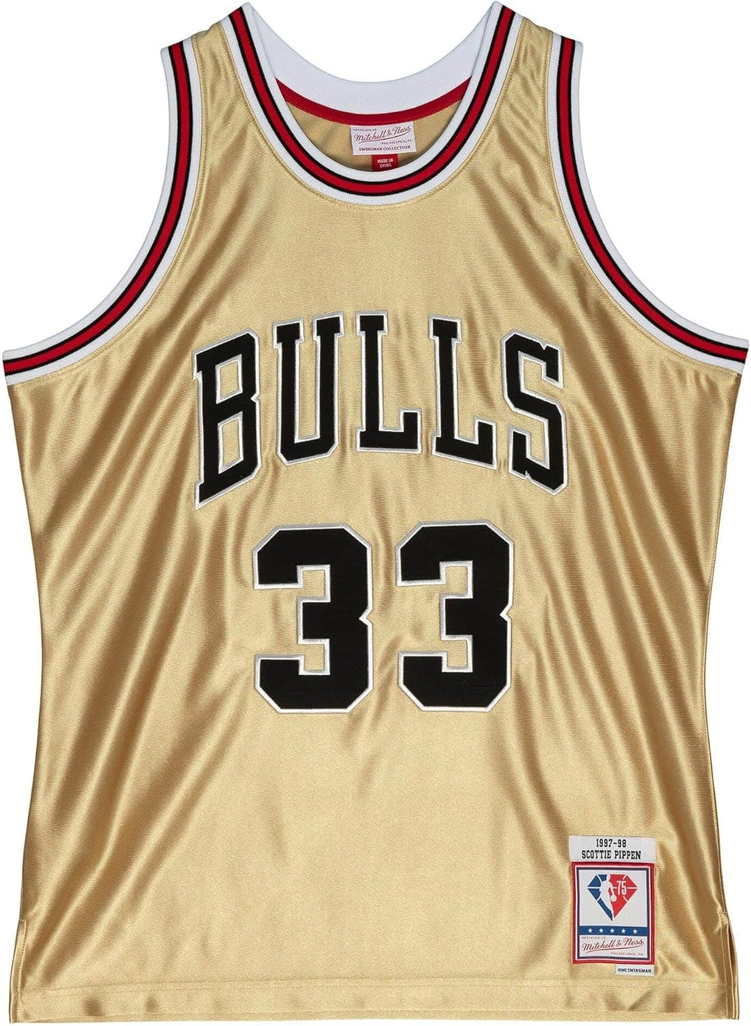 Mitchell & Ness NBA 75th Anniversary Swingman Jersey - Gold S Chicago Bulls - Pippen Gold, S Chicago