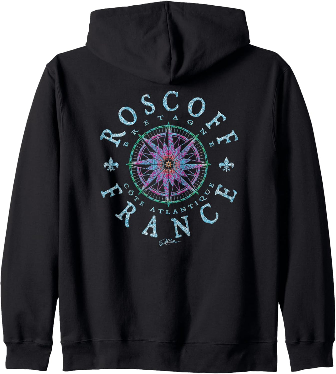 JCombs: Roscoff, Bretagne, Frankreich, Kompassrose Kapuzenjacke