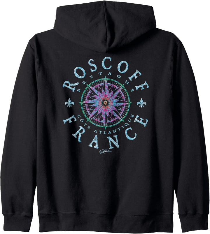 JCombs: Roscoff, Bretagne, Frankreich, Kompassrose Kapuzenjacke