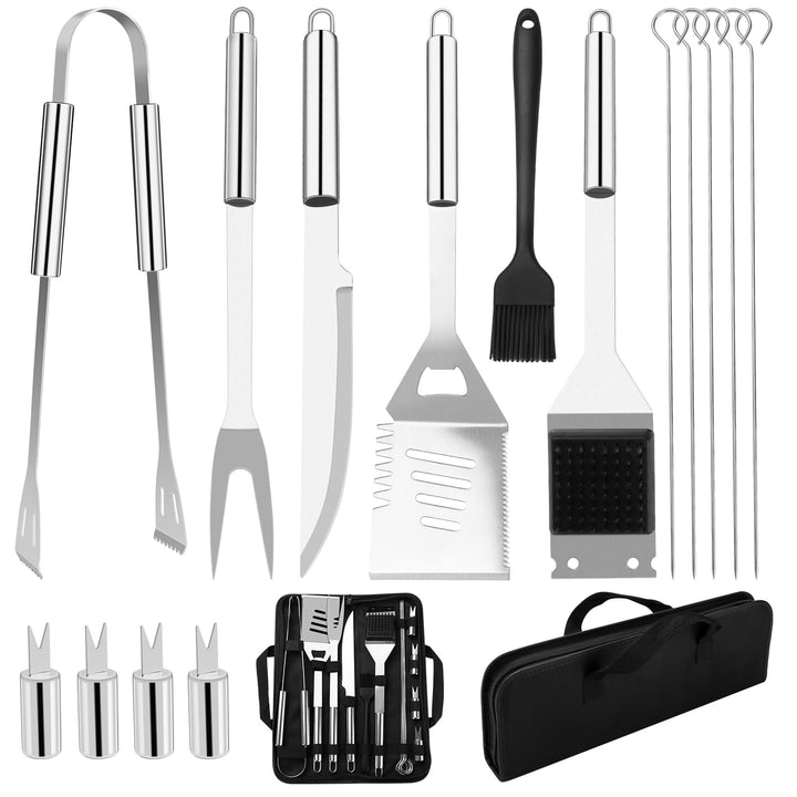 Grillbesteck Set, Edelstahl Grillzubehör, Tragbares Professionelles Grillwerkzeug, Perfektes Grill S