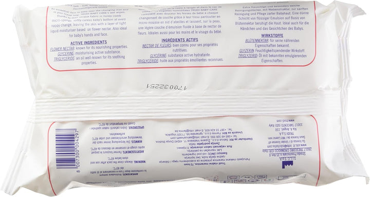 Trudi Baby Care Reinigungstücher mit Blumennektar, Weiss, 72 Stück