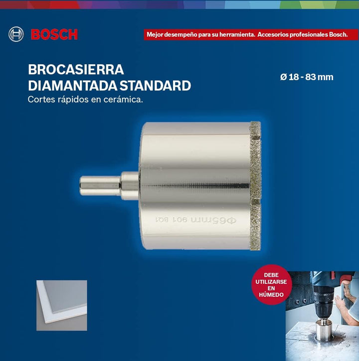 Bosch Professional 1x Diamant-Lochsäge Diamond for Hard Ceramics (für Fliesen, Stein, Ø 38 mm, Zubeh