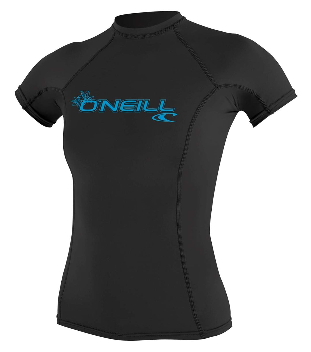 O'Neill Damen-Neoprenanzug, Basic Skins, Kurzarm, Rashguards Wms Basic Skins S/S Rash Guard XXS Schw