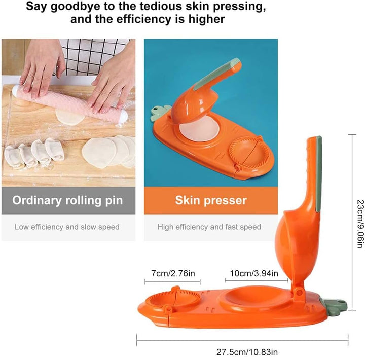 2-in-1 Dumpling Maker, Manual Dough Press, Dumpling Skin Shape, Dumpling Maker, Automatic Dumpling M