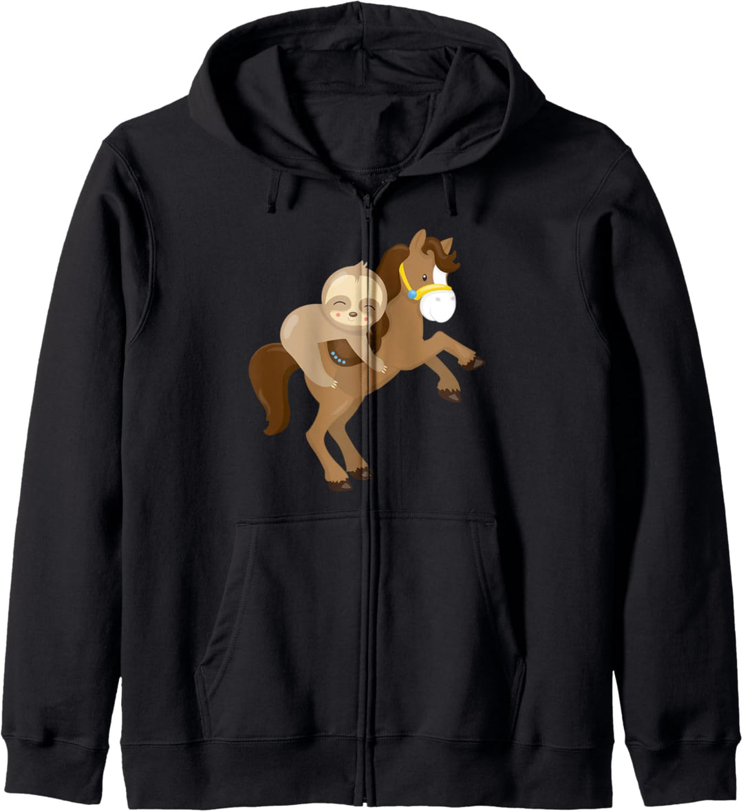 Faultierreiten Ein Pferd Süsses lustiges Tiergeschenk Kapuzenjacke