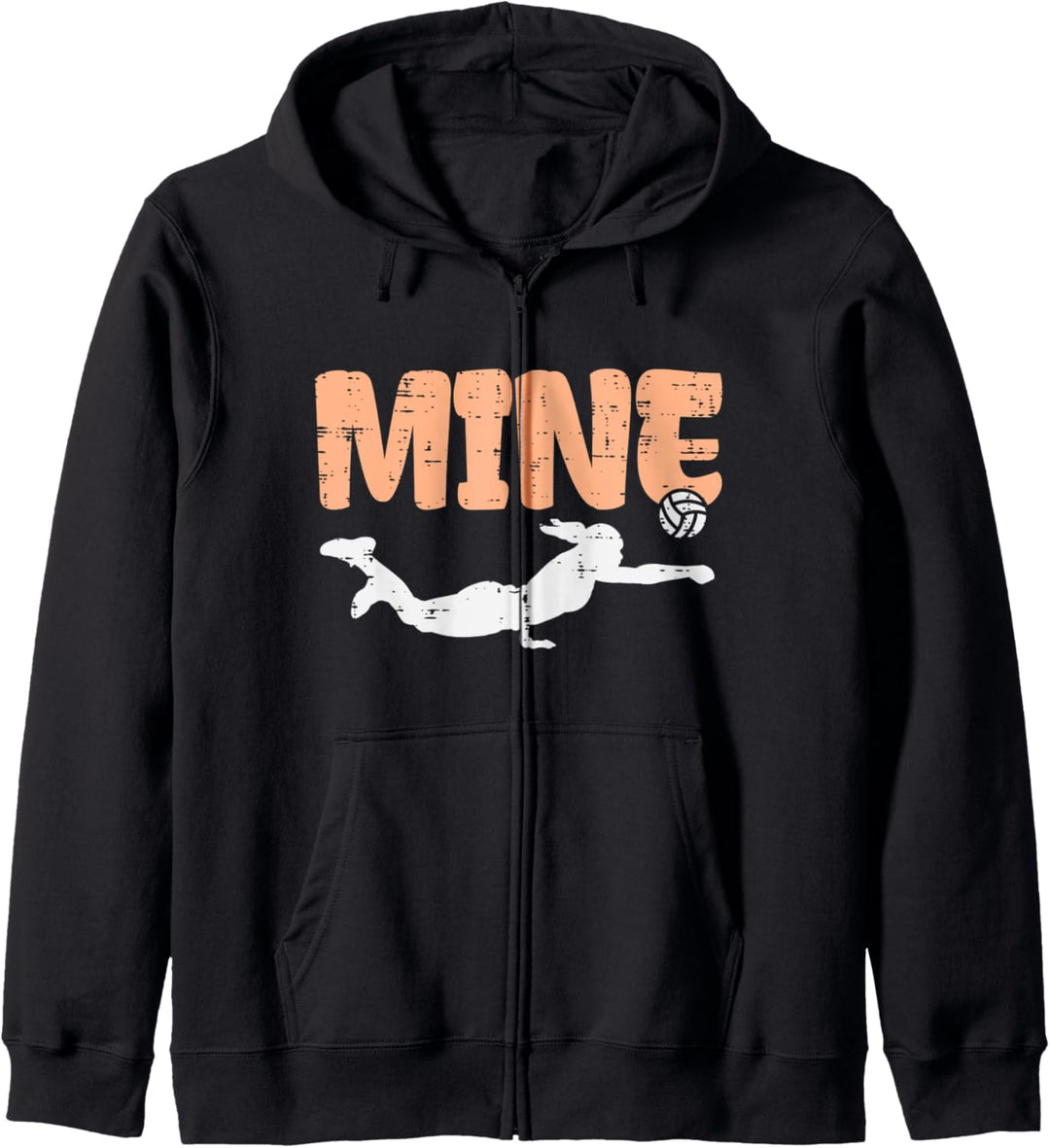 Mine Volleyball Dig Sports Player Coach Women Teens Girls Kapuzenjacke
