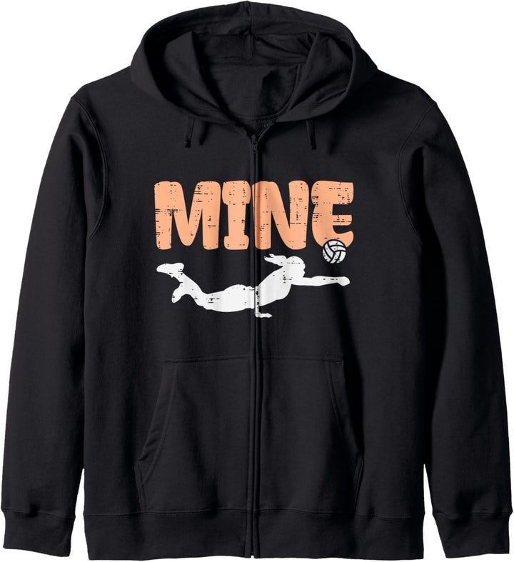 Mine Volleyball Dig Sports Player Coach Women Teens Girls Kapuzenjacke