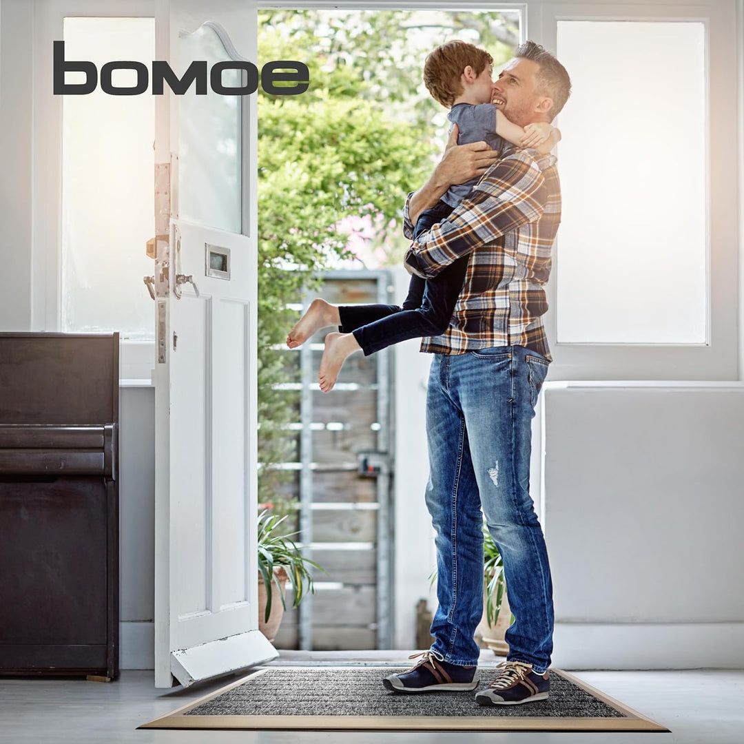 bomoe Fussmatte Aussen 50x80 cm – rutschfest Rostfrei Fussabtreter Aussenbereich – Outdoor-Fussmatte