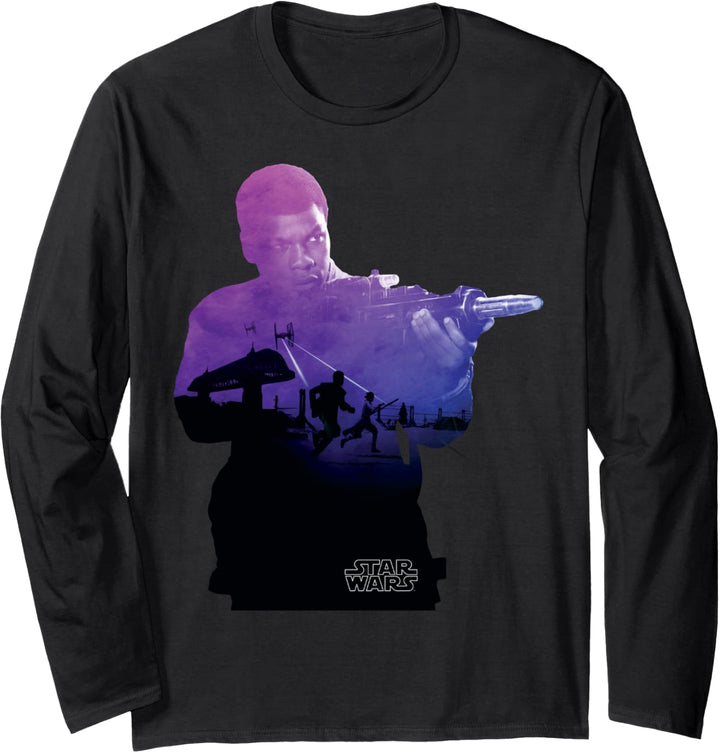 Star Wars Finn Silhouette Fill Langarmshirt