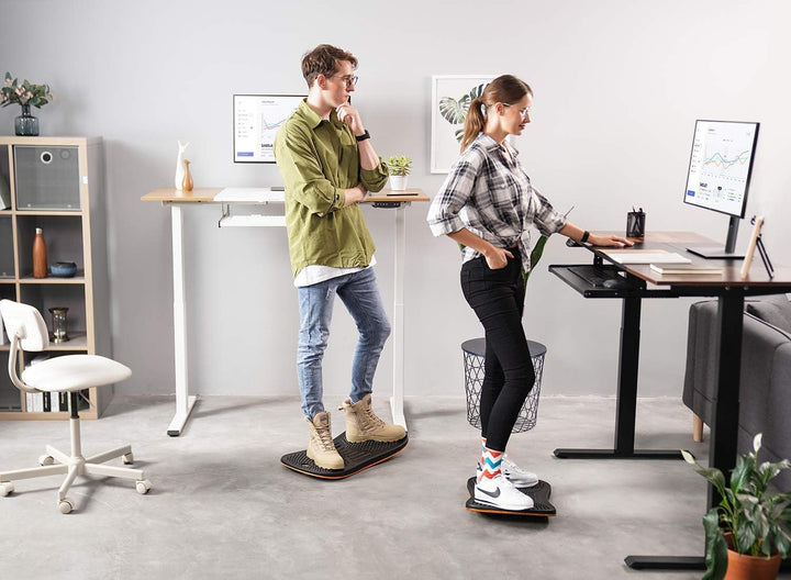 FEZIBO Balance Pad, Holzschaukel Balance Board Ergonomisches Balancekissen, Komfortabel Anti-Ermüdun