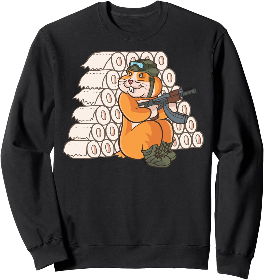 Hamsterkauf Toilettenpapier Knappheit Hamster TP Knappheit Sweatshirt