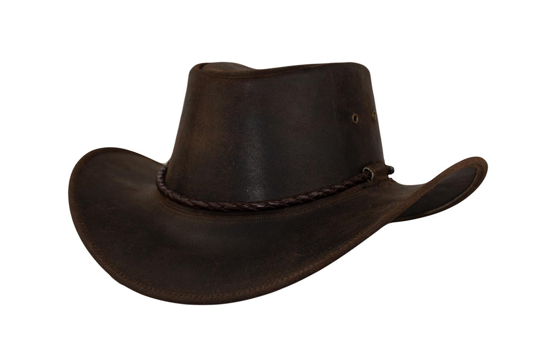 Black Jungle Kimbolton Lederhut, Westernhut, Australienhut, Cowboyhut S Braun, S Braun