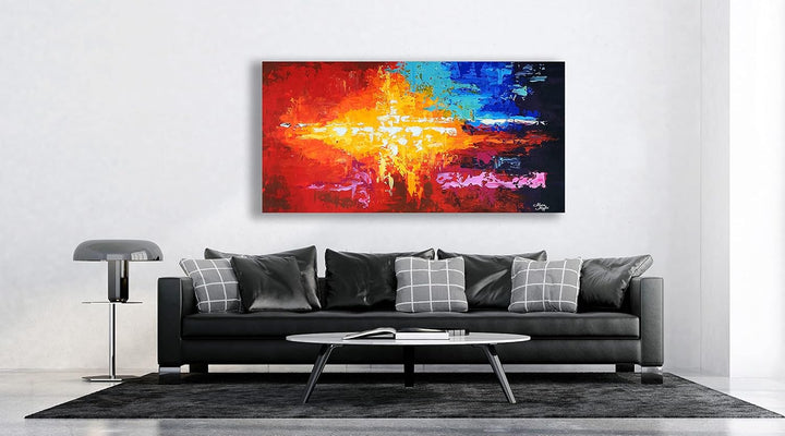 Monica Mirafiori I 100% HANDGEMALT I Gemälde Fata Morgana 100x50cm | Gemälde Handgemalt | Acrylgemäl