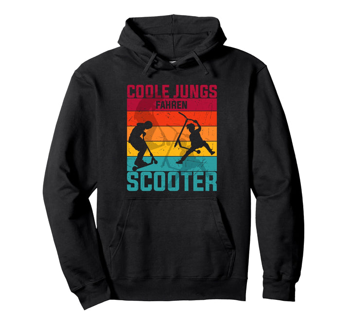 Coole Jungs Fahren Scooter - Tretroller Kinder Stuntscooter Pullover Hoodie