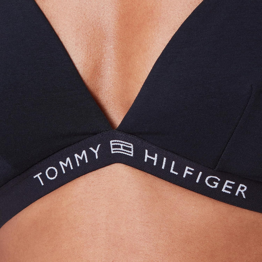 Tommy Hilfiger Damen Unlined Triangle Uw0uw04240 Triangel-BHS L Blau (Desert Sky), L Blau (Desert Sk
