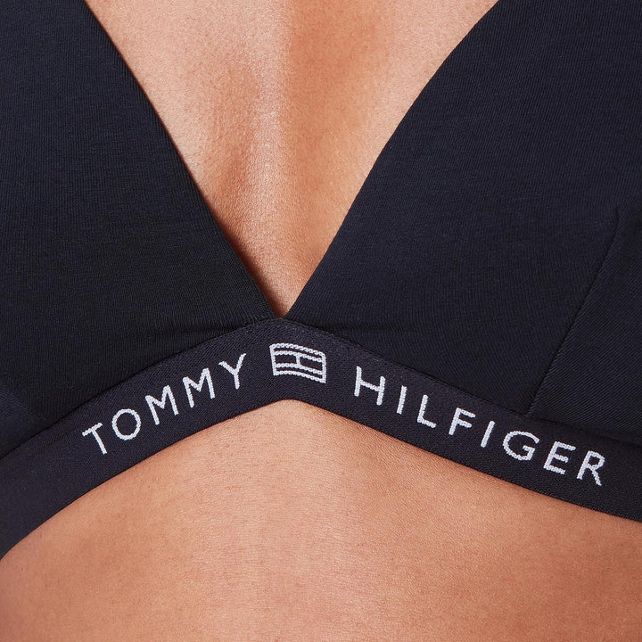 Tommy Hilfiger Damen Unlined Triangle Uw0uw04240 Triangel-BHS L Blau (Desert Sky), L Blau (Desert Sk