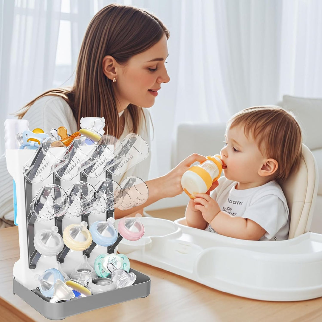 Rwbimti Babyflaschen Trockenständer Abtropfgestell, Vertikaler Flaschentrockner, Platzsparender Abtr