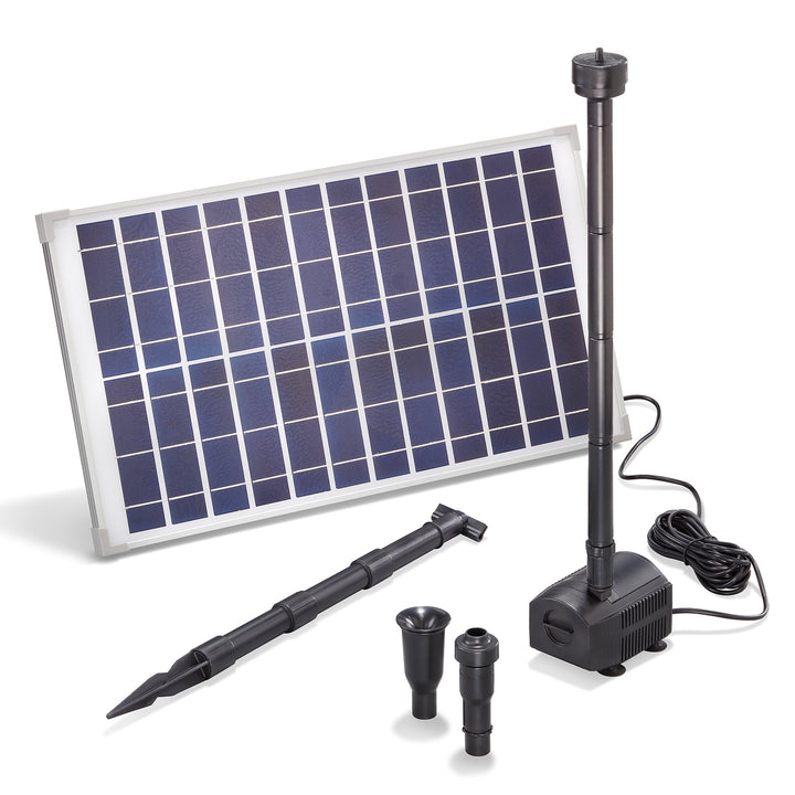 esotec Solar Teichpumpenset 25/1250 mit 25 W Solarmodul, Solarteichpumpe 1250l/h, Wasserspiel Garten