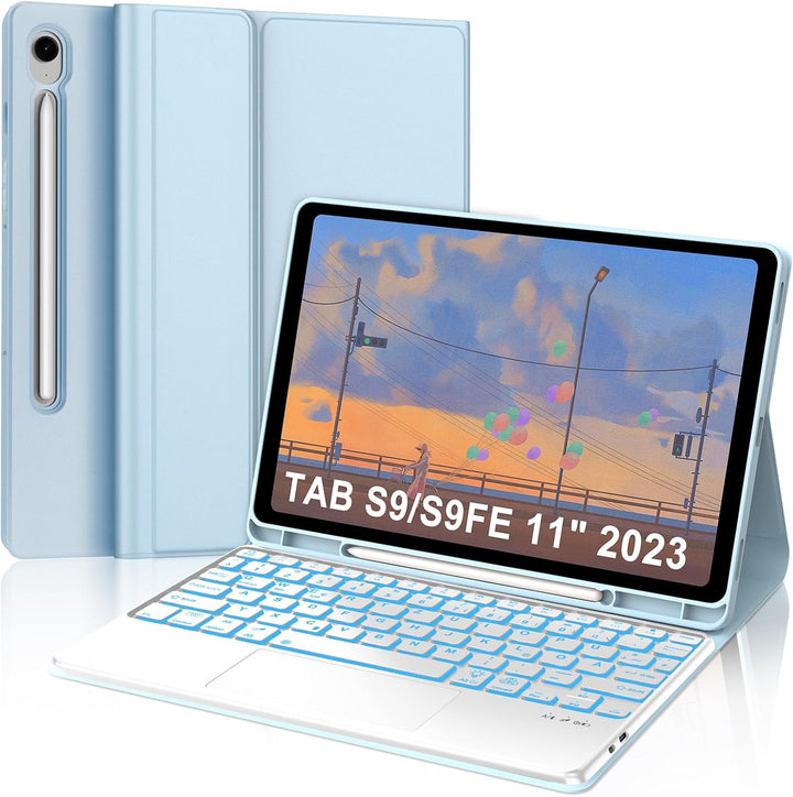 Tastatur für Samsung Galaxy Tab S9FE/S10FE 10.9", Hülle Tastatur Galaxy Tab S9/S10FE 2025 con Touchp