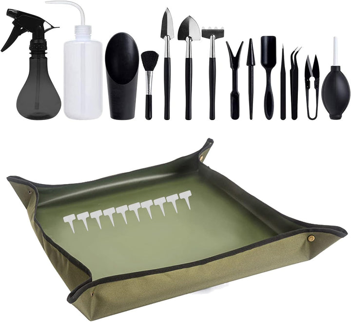 Secwell 25 Stück Mini Pflanzen Werkzeug Set Sukkulenten Pflanze Gartenwerkzeug Mit Wasserdicht Garte