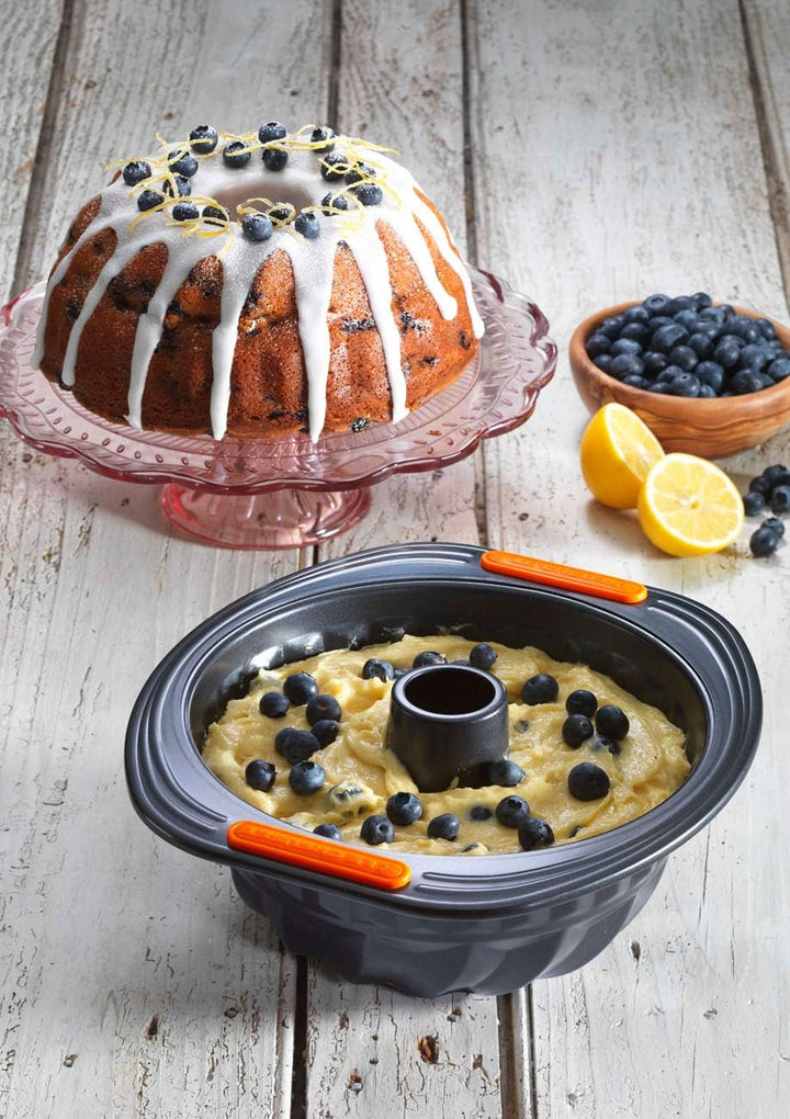 Le Creuset Antihaft Gugelhupfform, Ø 22 cm, Sauerteigbeständig, Aus Karbonstahl gefertigt, Anthrazit