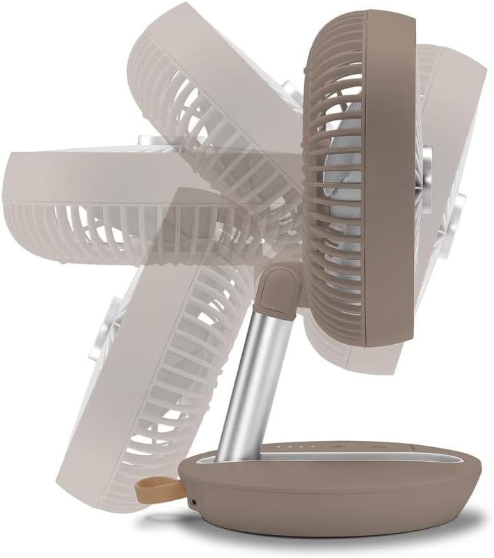 TROTEC Tischventilator TVE 2 B – Leiser Mini-Ventilator, 25 W, 2 Stufen, 360° drehbar, ideal für Bür