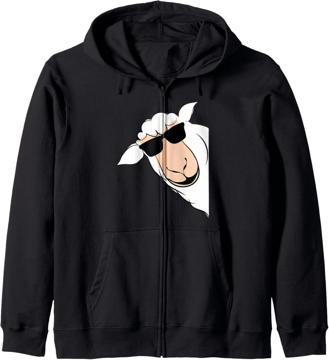 LUSTIGES SCHAF MIT SONNENBRILLE SUNGLASSES Kapuzenjacke
