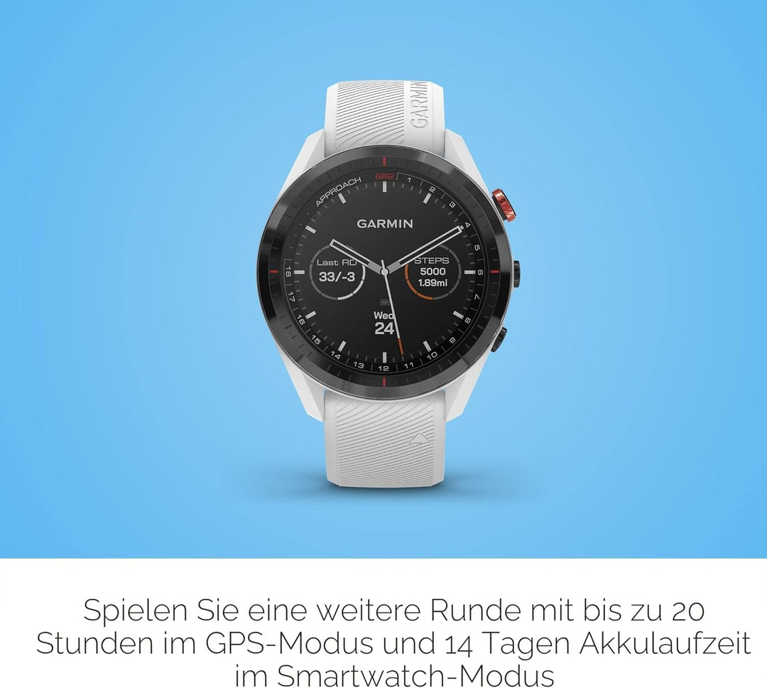 Garmin Approach S62 Smartwatch Golf White Weiss/opulenter Garten Nur ansehen, Weiss/opulenter Garten