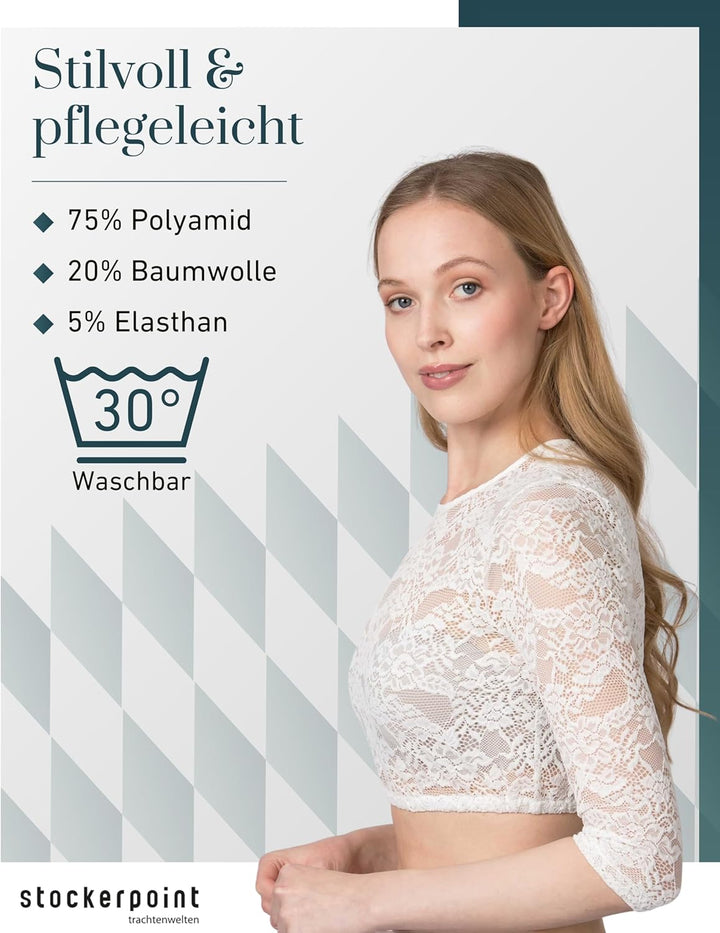 Stockerpoint Damen Akasha Bluse 32 Creme, 32 Creme