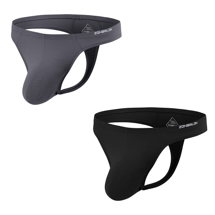 BIATWOWR Herren String Tanga with Pouch Sexy Unterwäsche für Mann Mesh Unterwäsche Thong Herren-Stri