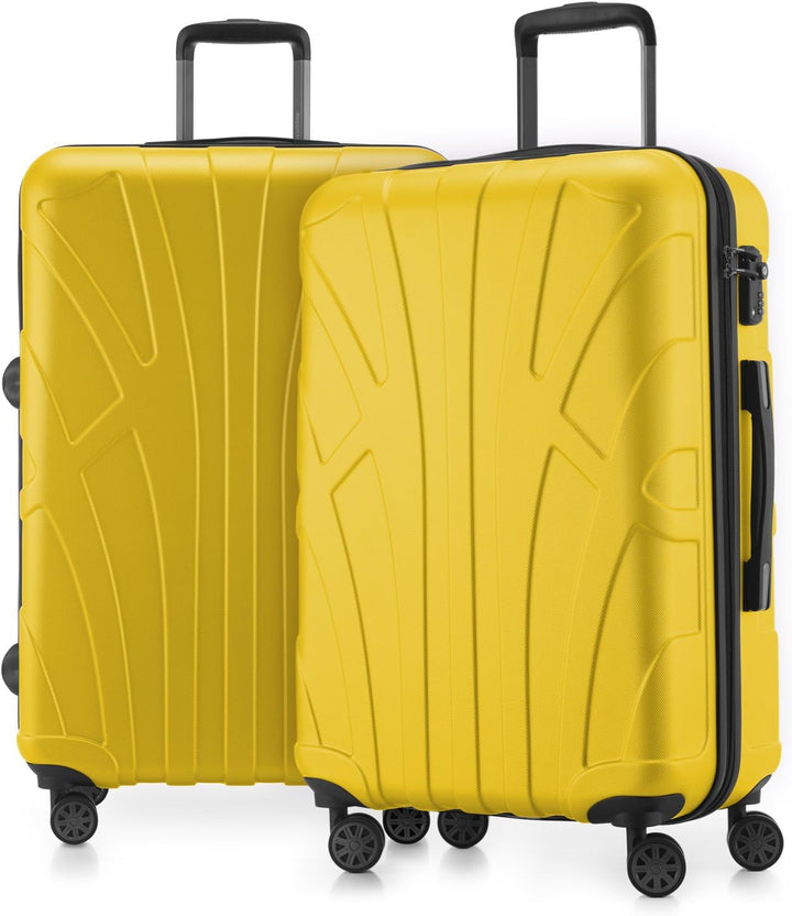Suitline - 2er Koffer-Set Trolley-Set Rollkoffer Hartschalen-Koffer Reisekoffer, TSA, 66 cm, 100% AB
