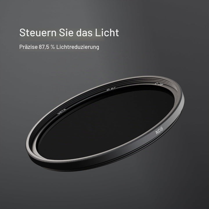 Urth 77 mm Graufilter ND8 (3 Stop) ND Filter (Plus+) 77mm, 77mm