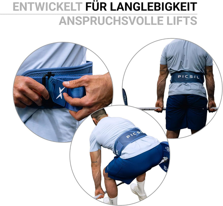 PICSIL Lumbar Belt – Lendenstützgürtel für Training mit schweren Lasten, EVA‑Schaumkern, atmungsakti