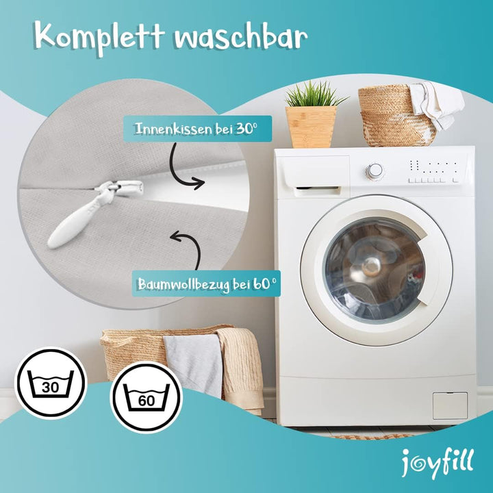joyfill® Stillkissen Mikroperlen 190cm I Schwangerschaftskissen - Made in Germany I Ideal zum Schlaf