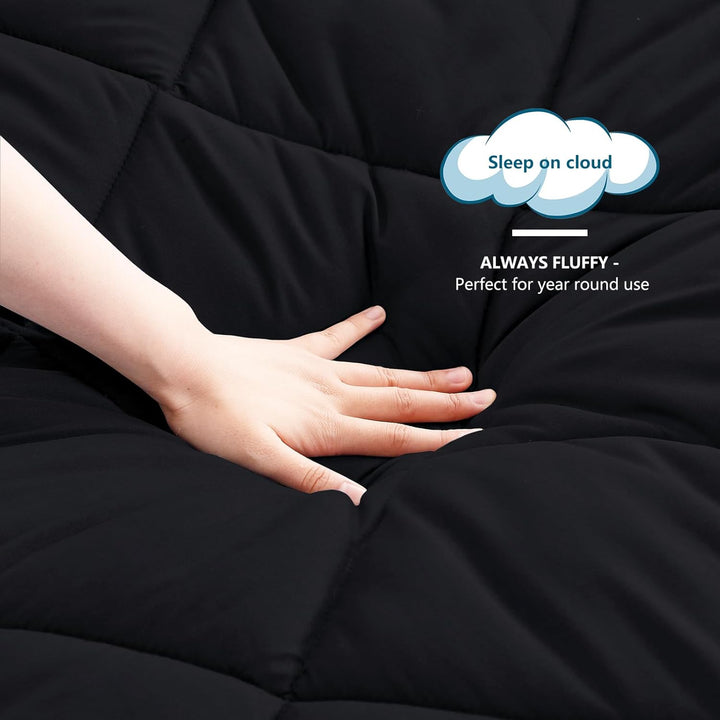 WAVVE Bettdecke 200x200cm Ganzjahresdecke 4 Jahreszeiten, Steppdecke 300gsm Mikrofaser 200x200 cm, S