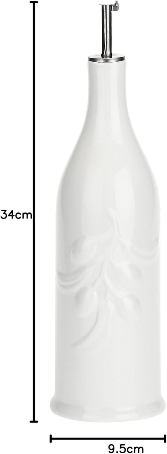 la Porcellana "Menage Zylindrische Öl Flasche, Weiss, 1 Liter