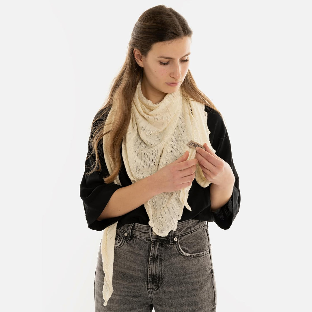 KNIT FACTORY - José Dreieckstuch - Dreieckstuch Damen - Fein Gestrickter Damen Schal - Halstücher fü