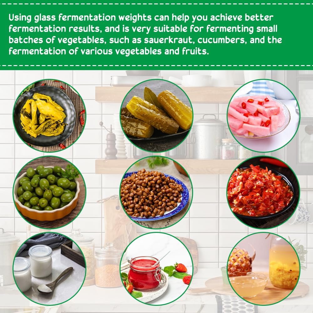 LPAMABA 5 Stückφ7cm Fermentationsgewichte Fermentation Glasgewichte Fermentiergewichte Fermentier Gl